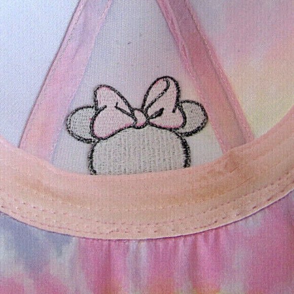 Disney Minnie Mouse Hat Tie Dye Cap Multi Color Snapback Limited Edition - Picture 3 of 11